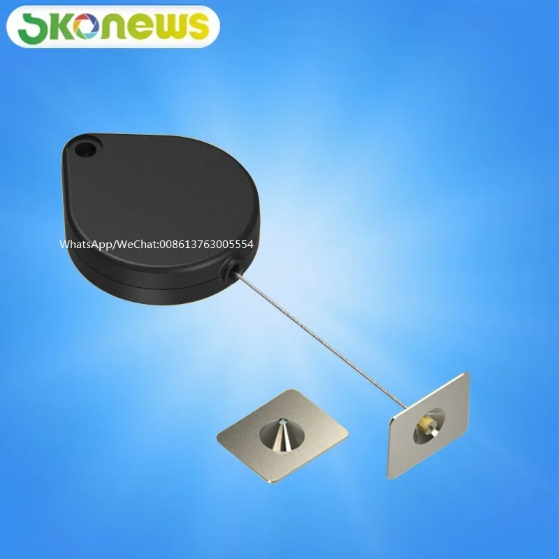 skonews_merchandise_anti_theft_cable_recoiler_security_retractable_mechanical_pull_box_with_square_plate_ending