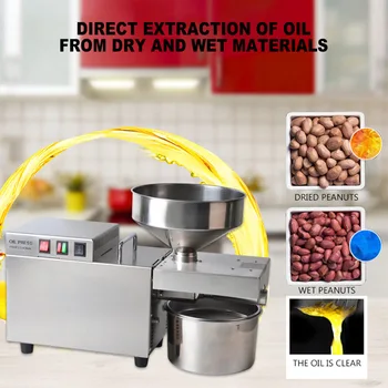 

Heat And Cold Home Oil Press Machine Peanut Almond Soybean Sesame Oil Press Machine Stainless Steel Oil Extractor Machine