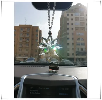

Car rearview mirror crystal pendant decoration for tiguan 2019 tucson jeep compass audi a5 opel astra clio 4 nissan note