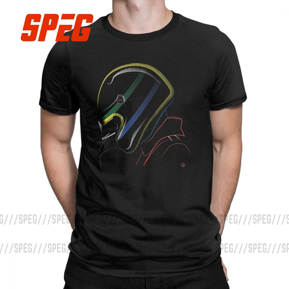 

Men T-Shirt Ayrton Senna Helmet Awesome 100% Cotton The motorcycle Short Sleeve T Shirts for men Crewneck Clothing Gift Idea