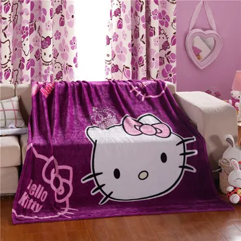 

Hot Sale Cartoon Hello Kitty Blanket for Children Gift Warm Portable SpongeBob Spiderman Doraemon Throw Bed Sheet Sofa Blankets