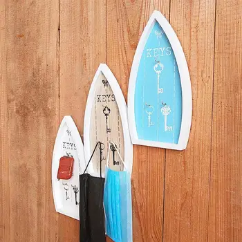 

Mediterranean Style Key Rack Wall Hanging Storage Hooks Wall Mounted Hat Rack Hanger Organizer Wall Decor for Home Living Room