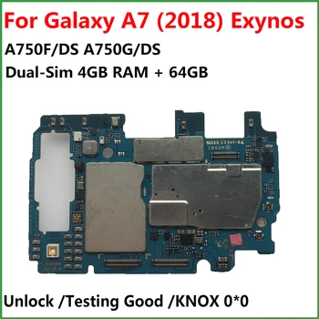 

Original Unlocked Motherboard For Samsung Galaxy A7 2018 A750F A750FN/DS A750GN/DS 2 Sim Mainboard 64GB Logic Board