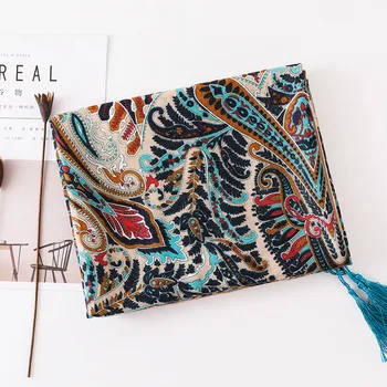 

2020 шарф мужской long ethnic print tassels Viscose Shawl Scarf Women High Quality Print Pashmina Stole Bufandas Muslim Hijab