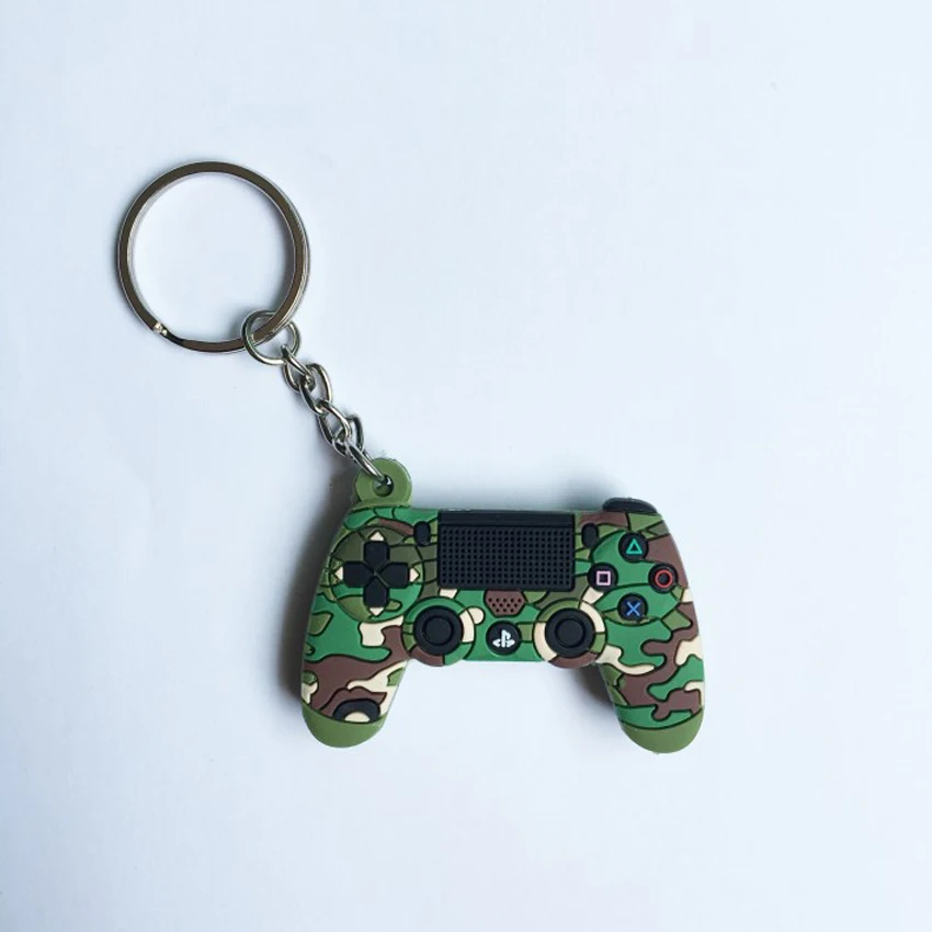Mini Game Controller Keychain Portable PVC Soft Rubber Game Console Key Ring Hanging Backpack Pendant New Year Christmas Gift 