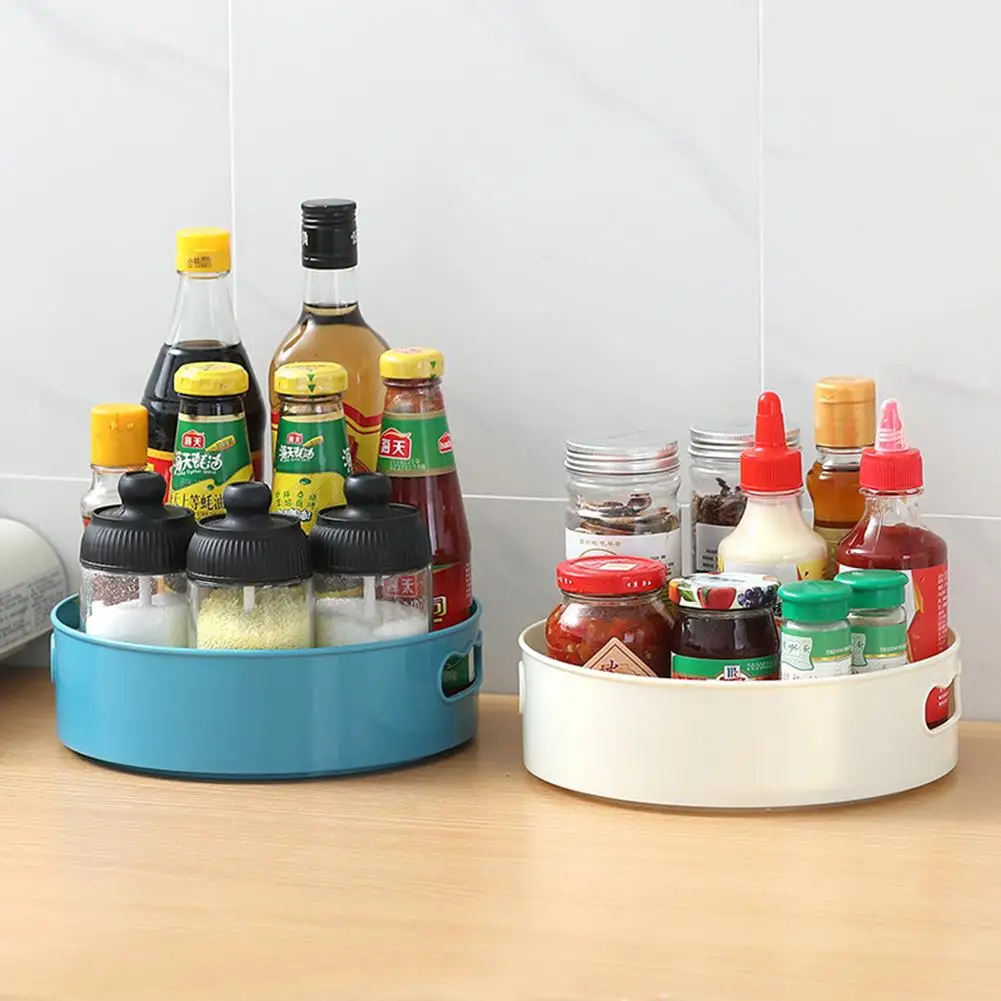 

Refrigerator Storage Box Multifunctional Spice Rack Rotatable Countertop Cosmetic Storage Box Convenient And Environmentally