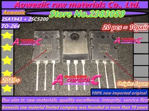 Image 1 - Aoweziic 2019 + 10 par 100% novo importado original 2sa1943 2sc5200 a1943 c5200 TO 3P tubo de amplificador de potência de áudio de alta potência