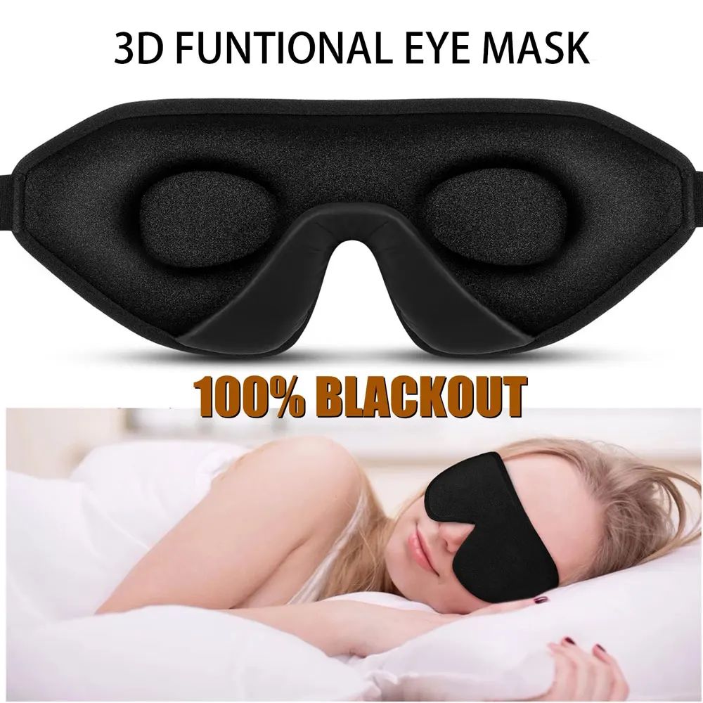 

3D Lightproof Night Dream Blacking Sleep Eye Masks Soft and Skin-friendly Eye Cover Travel Best Choose Eye Patches for Aldults