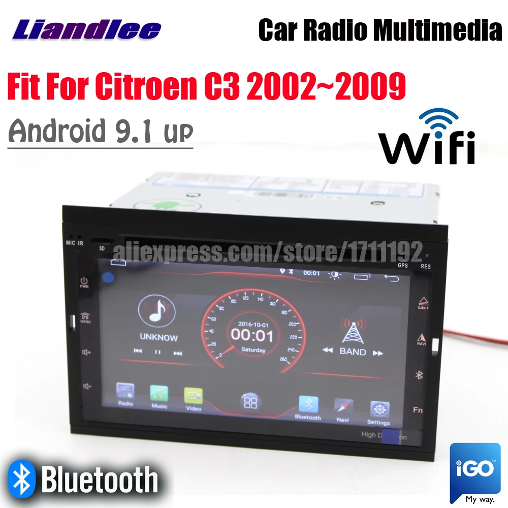 Liandlee Android 9.1 For Citroen C3 2002~2009 Car Screen Carplay Mirror link BT Wifi GPS Navi Navigation Map Camera Media