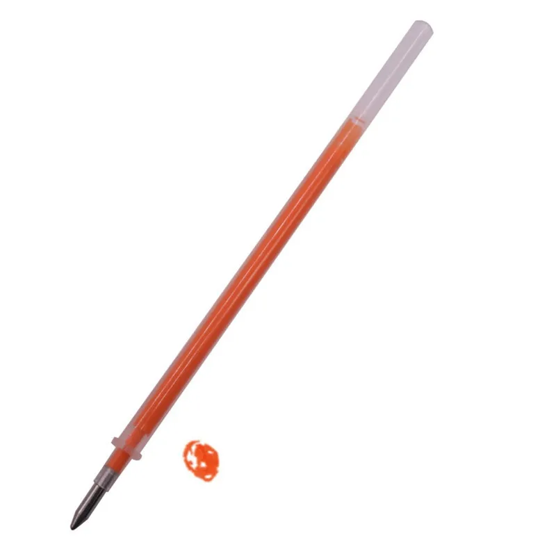 Orange refill 8 шт стираемая шариковая ручка 8 цветов гелевая ручка 0,5 мм ручка для письма студент, школа, офис ручка подарок на праздник ручка обучающее оборудование - Цвет: Orange refill