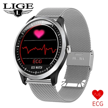 

LIGE smart bracelet ECG + PPG smart watch men IP67 waterproof Fitness tracker heart rate monitor blood pressure Sport Wristwatch