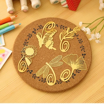 

Pack of 8 Cute Cartoon Art Metal Gold Bookmarks Bookmark Reading New Novelty