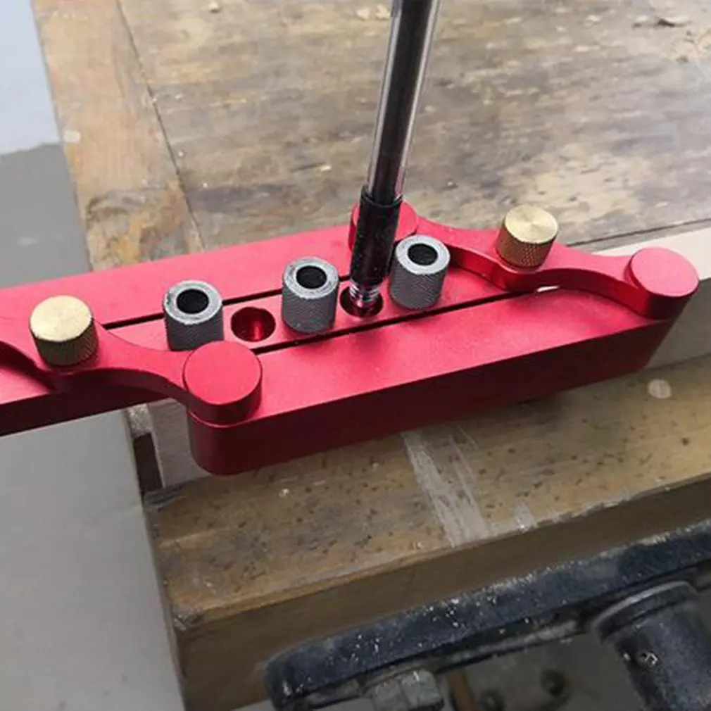 

Self Centering Dowelling Jig Woodworking Hole Jig Drill Locator Guide Punch Locator Drilling Hole Tools DIY Carpenter Tools