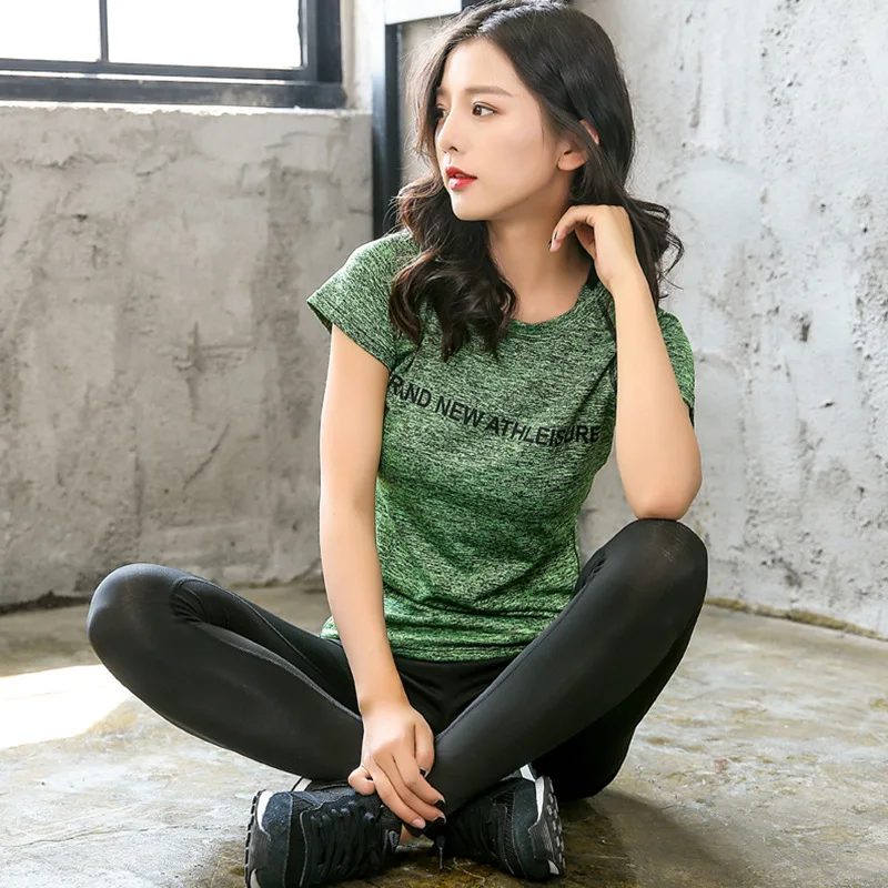 

Gym Sports WOMEN'S Suit Spring And Summer Profession Equipment 2018 New Style South Korea Running Clothing Loose-Fit Quick-Dry Y
