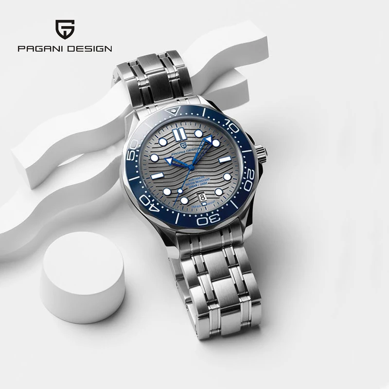 Pagani Design 007 Men's Watches 2021 Ceramic Bezel Mechanical Automatic Watch Men Sport Waterproof Stainless Steel NH35 Luminous