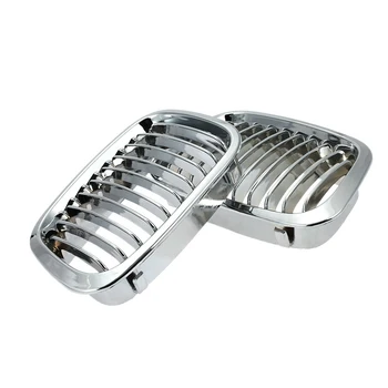 

Car Front Bumper Chrome-Plated Kidney Intake Grille Grill for BMW E46 318i 320i 323i 325i 328i 3 Series 4 Doors