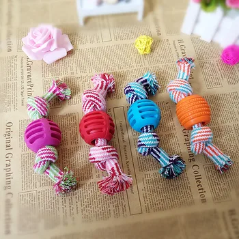 

1Pc Cotton Rope Dog Toys Chew Knot Toys For Dogs Transer Sugar Shape Cats Toys Interactive Toys For Cat Dog Accessories Pet Toys