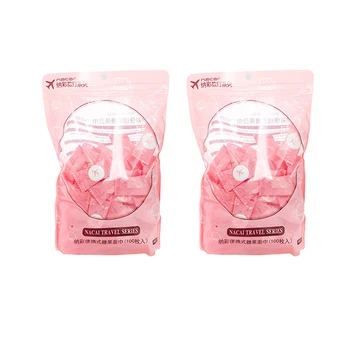 

100Pcs Travel Disposable Compressed Towel Marshmallow Washing Face Remover Face Towel Fitness Student Square Towel Home Textiles