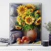 HUACAN DIY Cross Stitch Sunflowers Cotton Thread Painting Embroidery Kits Needlework 14CT Home Decoration ► Photo 1/6