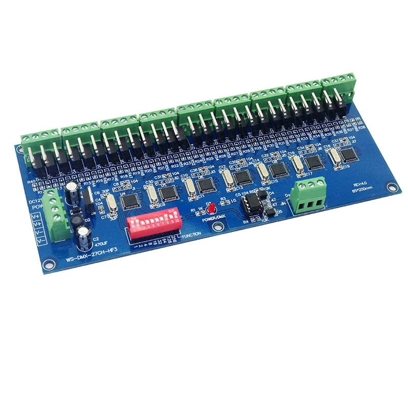 27 каналов dmx512 декодер DC12V-24V 27A DMX512 XRL 3P dmx светодиодный контроллер частота