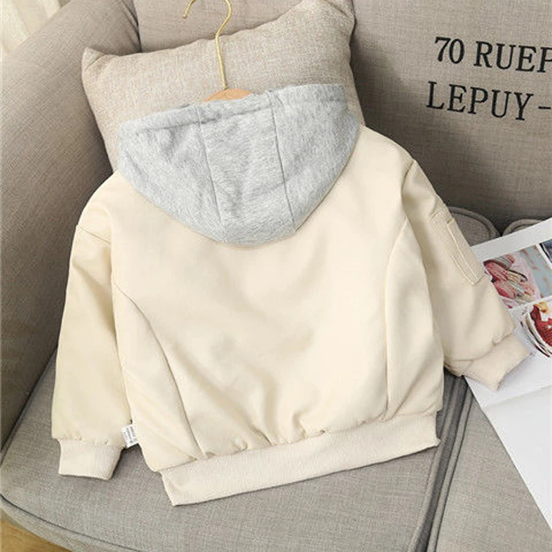Fashion Autumn And Winter Child Coat Waterproof Baby Boys Leather Jackets Warm thick Hooded Children's Clothing TZ29