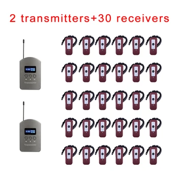 

Wireless Audio Guide System ( 2 Transmitter +30 Receiver +1 Charger Box ) simultaneous translation equipment / Tour Guide System