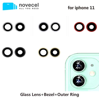 

Novecel 10set/lot Rear Camera Glass Lens + Bezel + Outer Ring Whole Set for iPhone 11 Replacement Repair Spare Parts
