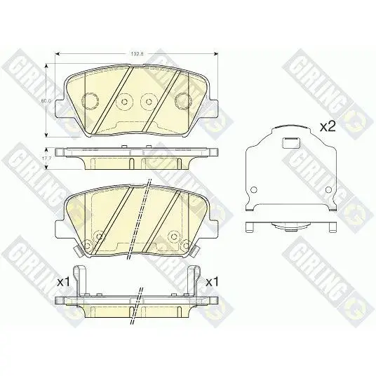 Колодки тормозные HYUNDAI i30/ELANTRA 11-/CEED 12- передние GIRL