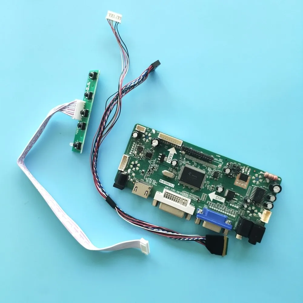 Комплект для HSD101PFW4-A00/HSD101PFW4-B00 40pin M.NT68676 1024x600 монитор HDMI-совместимый + DVI VGA ЖК
