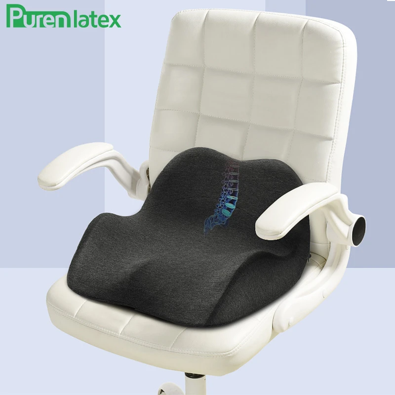 cushion covers Purenlatex Memory Foam Cushion Protect Coccyx Orthopedic Chair Seat Cushion Relief Pain Sciatica Ergonomic Protect Buttocks Pad bee cushion