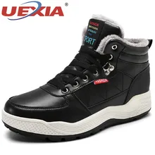 UEXIA, зимние мужские ботинки для снежной погоды, мужские теплые зимние ботинки на меху с толстым плюшем, мужские ботильоны, кроссовки, chaussure homme Botas, размеры 38-48