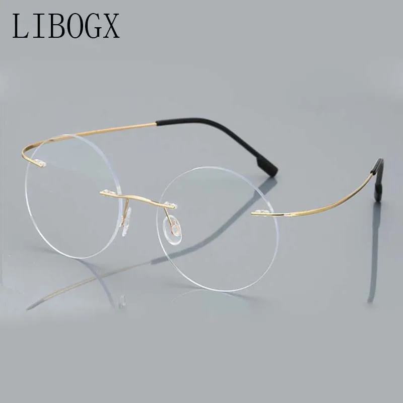 round frameless reading glasses