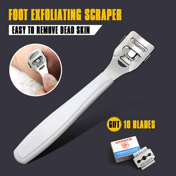 

Silica gel Handle Foot Care Pedicure Machine Hard Skin Cutter Cuticle Remover Shaver Blades Tool