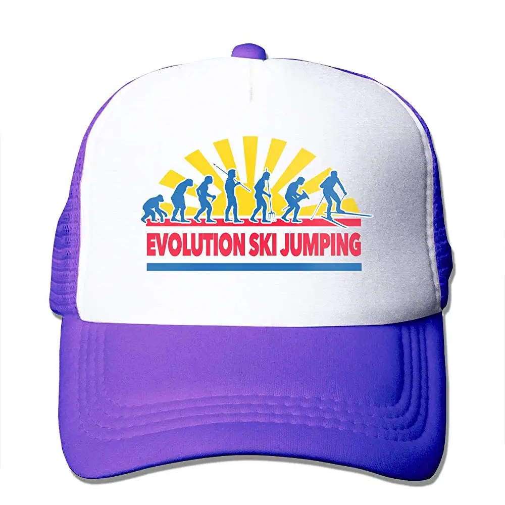Born to Jump Evolution лыжные прыжки 3D печатная забавная художественная раскладка унисекс сетчатая задняя Кепка Дальнобойщика черная
