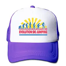 Born to Jump Evolution лыжные прыжки 3D печатная забавная художественная раскладка унисекс сетчатая задняя Кепка Дальнобойщика черная