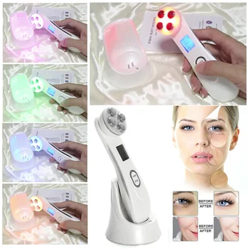 

Facial Mesotherapy Electroporation RF Radio Frequency LED Photon Face Lifting Tighten Wrinkle Removal Skin Care Face Massager