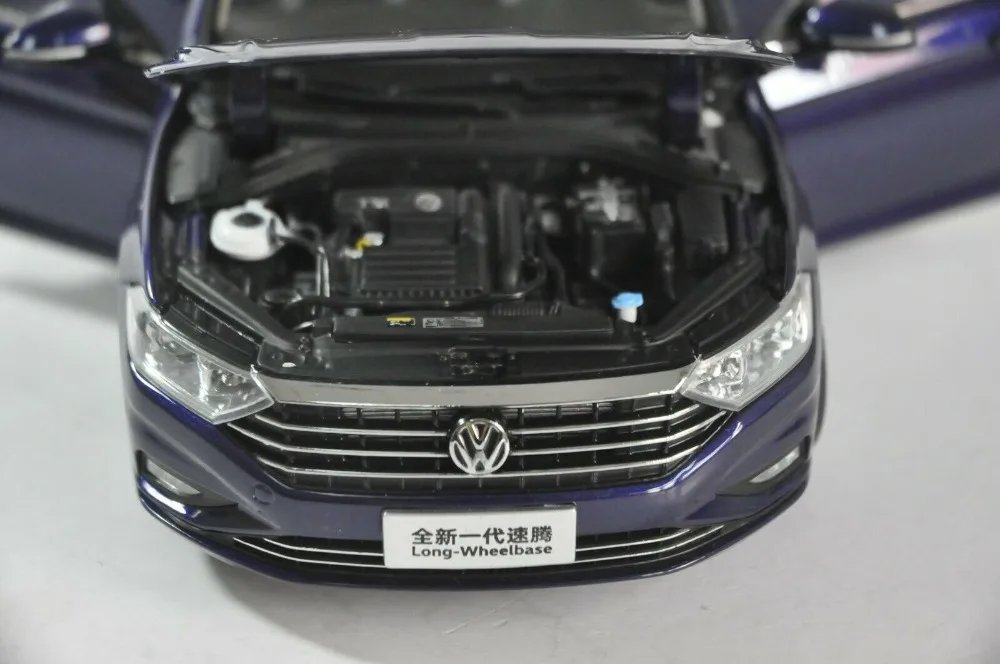 1:18 литая под давлением модель для Volkswagen VW Sagitar Jetta Длинная колесная база синий сплав игрушечный автомобиль миниатюрная Коллекция подарков