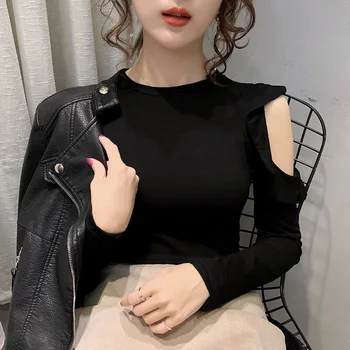 

2020 new slim women's knitting top bottoming shirt fashion long sleeve polo shirt women's T-shirt street high quality