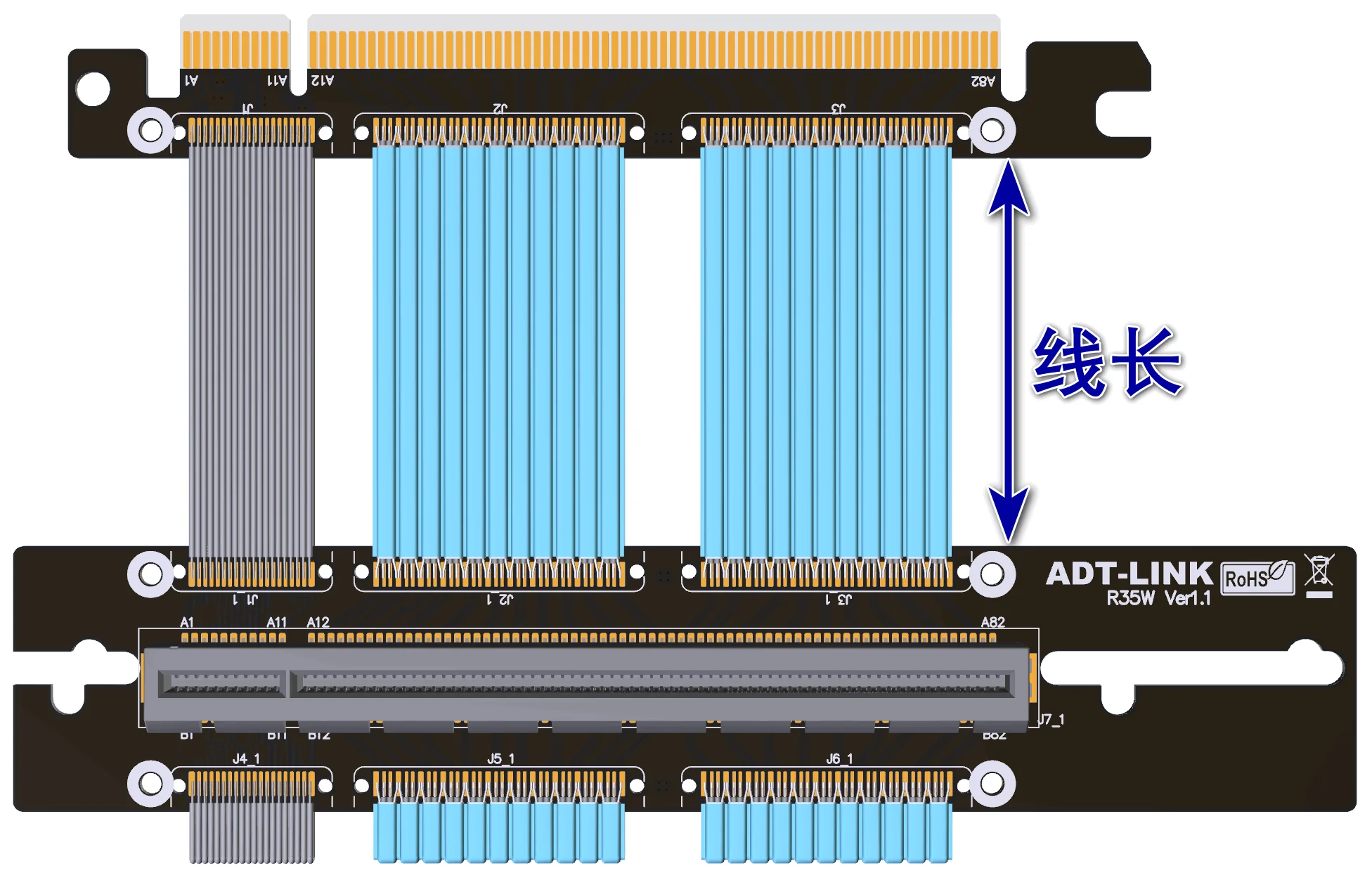 Kartu Grafis Ekstensi Kabel Pcie 4 0x16 Kompatibel Dengan Asus Rog Chassis Kartu Grafis Adaptor Didirikan Komputer Kabel Konektor Aliexpress