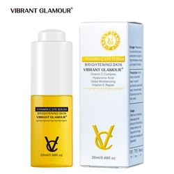 VIBRANT GLAMOUR Vitamin C Eye Serum Whitening Brighten Anti-Aging Remove Dark Circles Fades Fine Lines Anti-Wrinkle Skin Care