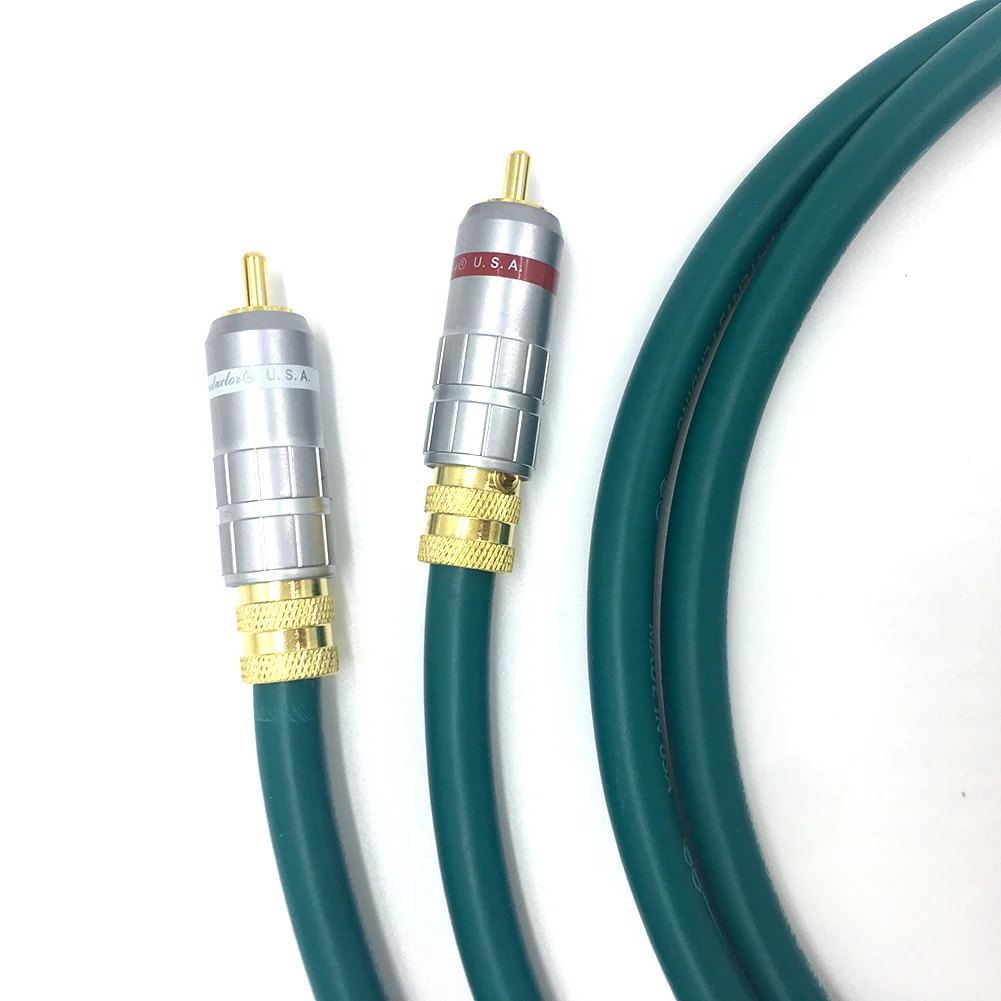 Colleimage Hifi Cardas RCA Interconnect Audio Cable Hifi 2 RCA Male To 2 RCA Male Interconnect Cable Preamp Headphone Amplifier