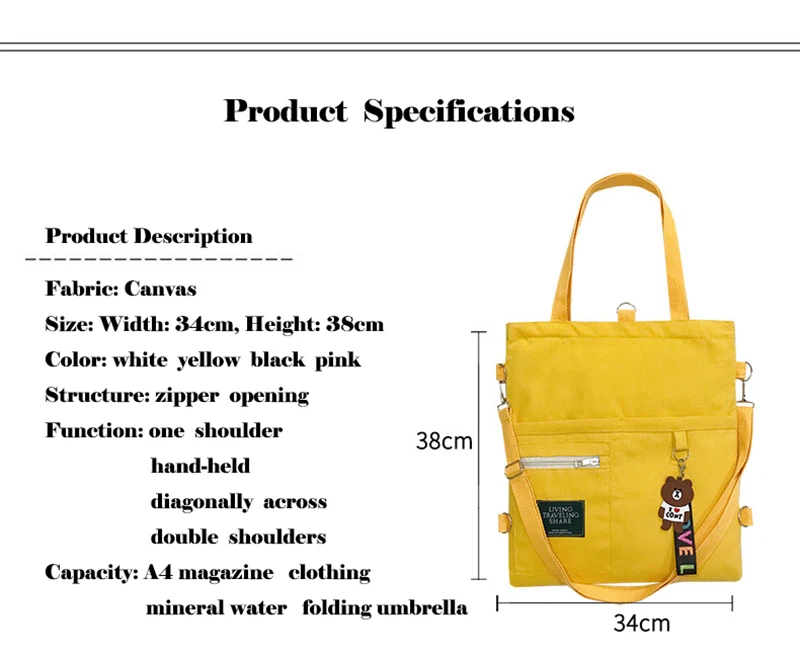 Women's Bag Crossbody Handbag Female Shopper Fashion Simple Quality Bolsas Korean Designer Shoulder Canvas Bags For Women Tote