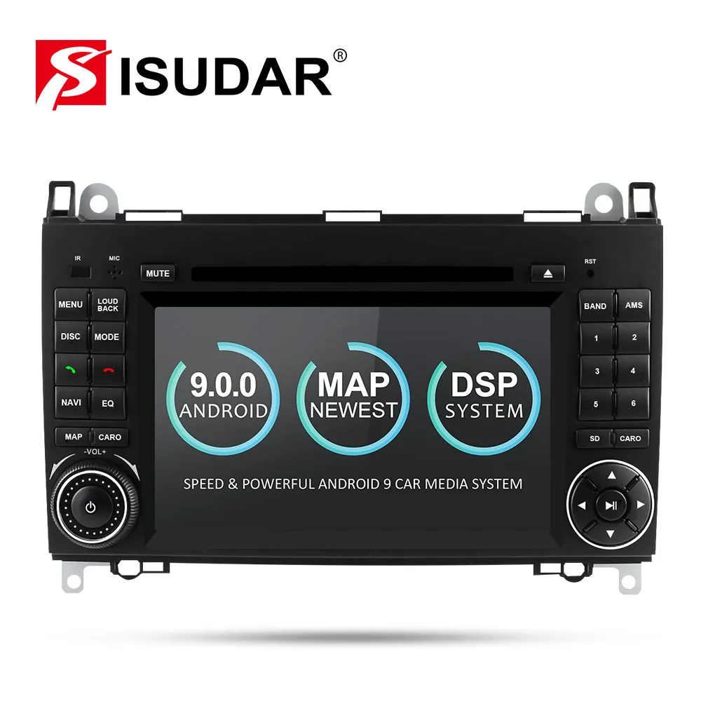 Isudar 2 Din Auto Radio Android 9 Für Mercedes/Benz/Sprinter/B200/B-klasse/W245 /B170/W169 Auto Mul