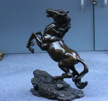 

zhmui8800626825+<<+14" Royal Classic Pure Bronze Copper Art sculpture Running Gallop Horse Statue