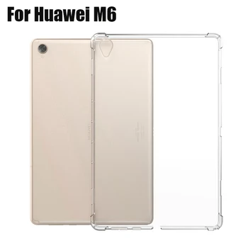 

2019 New Crystal Case for Huawei Mediapad M6 8.4"/10.8" Tablet Soft TPU Cover Shockproff Anti-knock Transparent Case