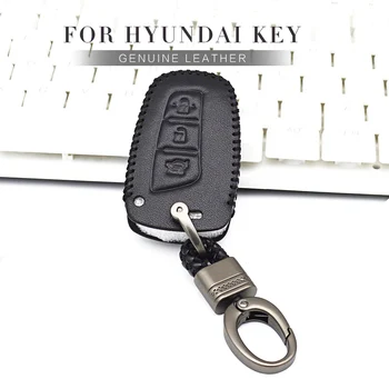 

Real Leather Car Key Case Cover for Hyundai I10 I20 I40 I30 Hb20 IX20 IX35 Veloster Creta Tucson Solaris Kona Sonata Accessories