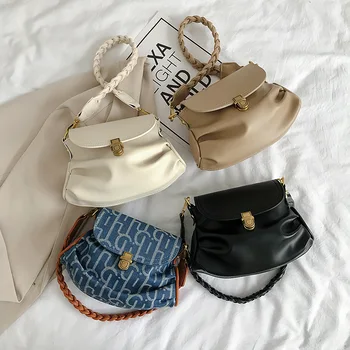 

Brand Original Design 2020 New Fashion Versatile One Shoulder Messenger Bag Buckle Tote Bag