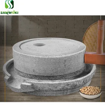 

Flour mill mannul stone crusher bean juice mill stone rice grinder grain grinding machine soya milk machine With wooden frame