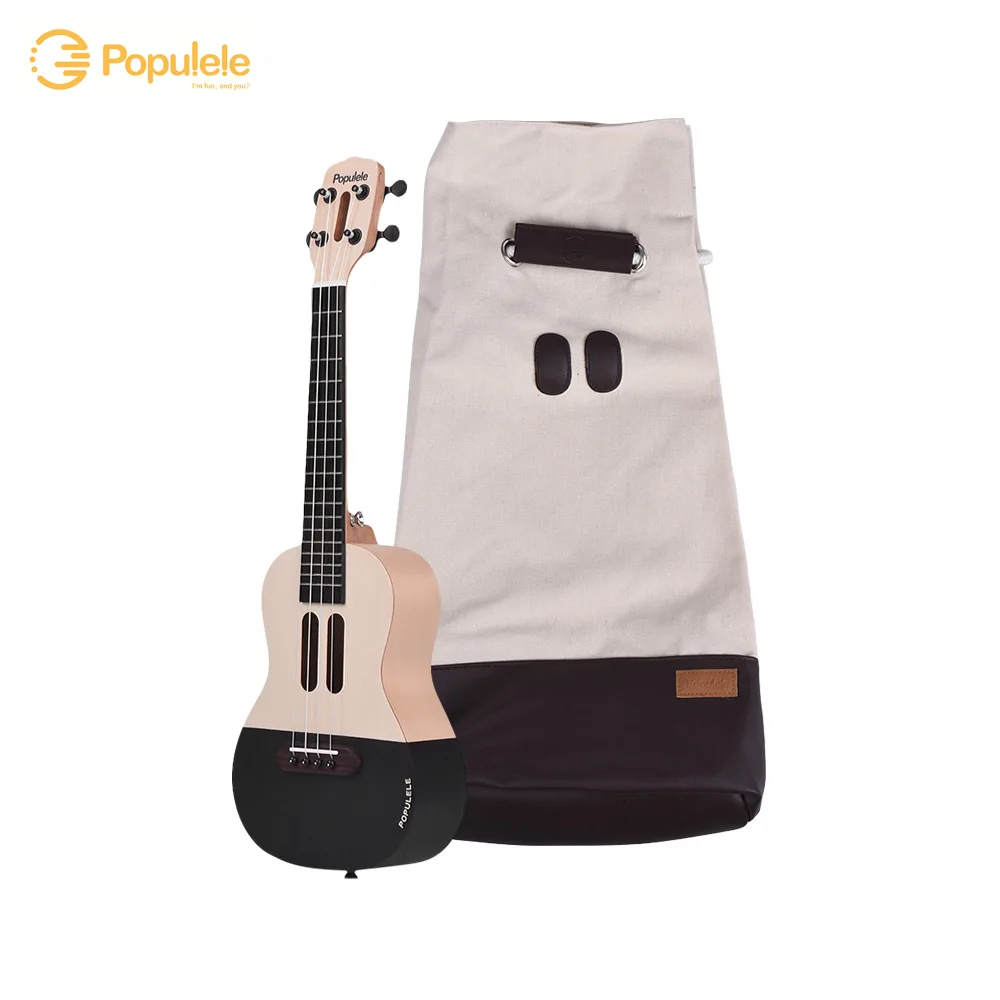 

Populele U1 23" Smart Ukelele Uke Kit Supports APP Teaching Bluetooth Connection with LED light for Beginners USB Charging