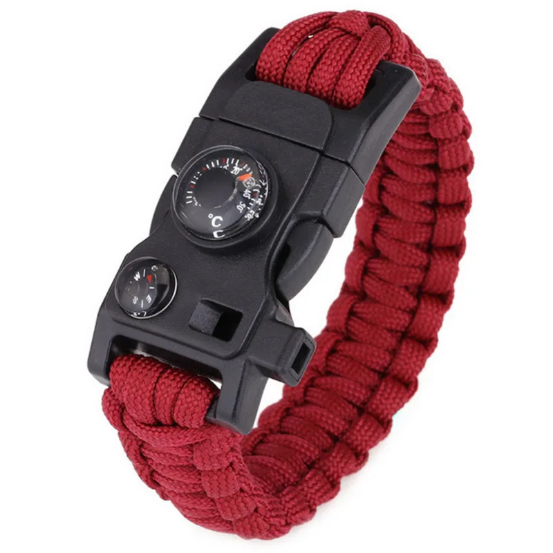 

15 in 1 Umbrella Rope Bracelet Outdoor Camping Multifunctional Fishing Gear Buckle Outdoor Camping Rescue Survival Bracelet